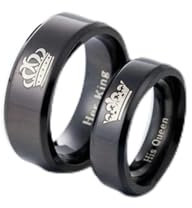 Aotiwe Herren Ring Nordisch, Ehe Ringe Herren Krone Schwarz Edelstahl Größe 52 (16.6) Geschenk Beste Freundin Geburtstag