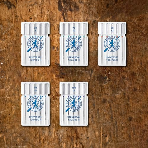 SCHMETZ | 25 Aghi per macchine da cucire | Universal Pure-Set | per i materiali più comuni | Assortito | Spessore dell'ago 60/8-100/16