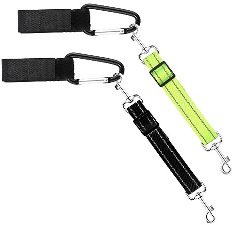 2pcs Dog Grooming Extender Strap, Nylon Grooming Loop Dog Grooming Extension Adjustable Grooming Loop Extender Straps for Dog Groomers Helper (Black, Green)