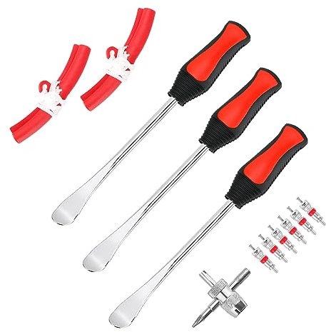 JNNJ Motorcycle Tire Changing Tools, Tire Iron Lever Spoon Motorcycle Bike Changing Tools, Perfect Leverage Tire Spoon Lever Iron Tool, Tires Spoons with Non-slip Handle for Motorcycle, Dirt Bike