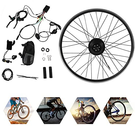 YyanLAK E-Bike Conversion Kit, 36V 250W 700C LCD Elektro-Fahrrad Kit Ebike Umbausatz, V-Bremse Bürstenloser getriebeloser Motor, für 28''/ 29'' Zol und 700c Fahrräder Umbausatz(Hinterrad)