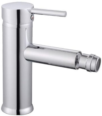 Vetrineinrete® Rubinetto per bagno ultra moderno cromato lucido miscelatore lavabo bidet vasca doccia (Bidet)
