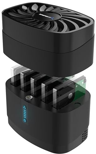 SABRENT Estación USB-C de 5 bahías para Discos Duros y SSD SATA de 2,5, con Ventilador de enfriamiento Integrado (DS-5R15)