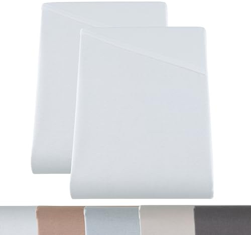 BaSaTex Bettlaken, 2er Pack, 150x250, Weiss | 100% Baumwolle, Klassisches, Betttuch, Leintuch, Haustuch ohne Gummizug