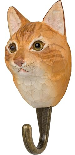 WILDLIFEGARDEN Wildlife Garden WG4512 Haken Hauskatze - Handgeschnitzter Wandhaken- die Haustiersammlung