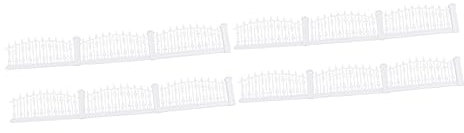 POPETPOP 2St weiße Zauneinfassung Gartenumrandung Glasbehälter Mini Streikposten Modelle Ornament Sandtisch -Modell Anlage schmücken Kleiner Modellmaterial Container