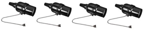 Hemobllo 4stücke Zugschalter Lampenfassung Langlebige Lampenfassung Mit Zugkette Robust Und Isolierend Für Stylische Tischlampen Installieren Und Sicher Der Anwendung