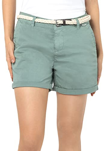 Sublevel Damen Chino Shorts mit Gürtel, Kurze Hose für den Sommer