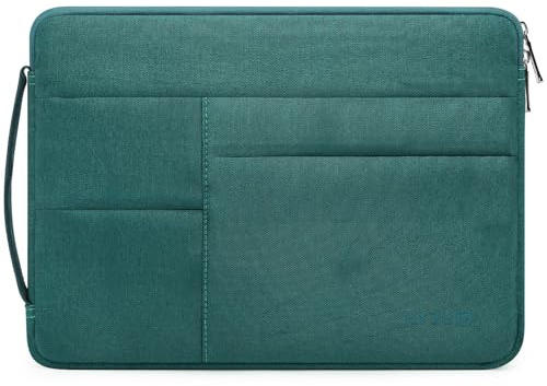 HYZUO 14-15 Tum Laptopväska Fodral för MacBook Air 15 M5 A3448 M4 M3 M2 2026-2023, MacBook Pro 15, 15 Surface Laptop, XPS 14/15 Plus, Laptopfodral för 14 HP Dell Lenovo ThinkPad Asus Acer, Mörk Grön