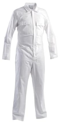 TUTA INTERA DA LAVORO TIPO IMBIANCHINI IN COTONE 100% (BIANCA, 2XL)