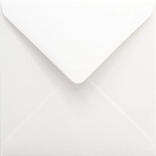 Netuno 25 fyrkantiga kuvert vit 11 x 11 cm 120 g Malmero Blanc eleganta kuvert fyrkantiga för inbjudningar kort inlägg foton kuponger inbjudningskort 10,5 x 10,5 cm