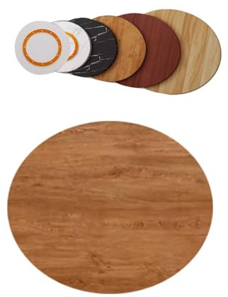 MACAGGTNTU 45cm-100cm Legno Massello Vassoio di Servizio, Lazy Susan Piatto Girevole Tavolo da Pranzo Vassoio Rotante Rotondo Centrotavola per Tavolo Piano(Gold Oak,70cm/28in)