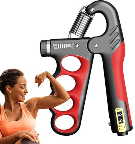 Handtrainer Unterarmtrainer, Handgriffverstärker, Verstellbarer Grifftrainer Mit Zähler, Unterarmstärkungsgerät Mit Edelstahlfeder, Griffkrafttrainer Für Starke Muskeln, Handgelenke, Finger, Unterarm