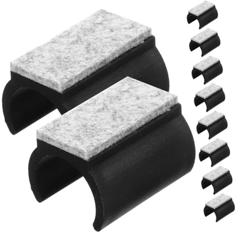 Uonlytech Cuscinetti per Gambe di Sedie in Feltro Antiscivolo Protezione Pavimenti Legno Duro, Piedini a Forma di U Silenziosi per Mobili a Slitta, Set da 10 Pezzi per Arredamento Casa