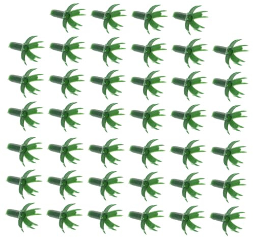 GALPADA Calices De Fleurs en Plastique Verts pour Loisirs Créatifs, 40 Pièces, Fond Plat, Accessoires pour Créations Artificielles, Utilisables pour Mariage Et Décoration Intérieure