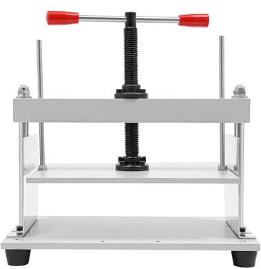 WAPHOERTE Pressa per cartapatate, formato A4, con barra di compensazione, 1500 kg, stampa per appiattire, cartoni e archivi, 21,5 × 36,5 × 33 cm