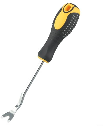 Destornillador de barra de palanca de acero al cromo vanadio para extracción de clips interiores de puerta de coche, removedor de sujetadores y herramienta de extracción de clavos compatible con