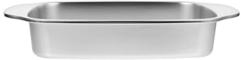ANDRESLAD Plat à Rôtir Rectangle Acier Inoxydable 304 Grand Format Pour Cuisinière Induction Cuisson Domestique Et Professionnelle Plateau Service Fruits De Mer