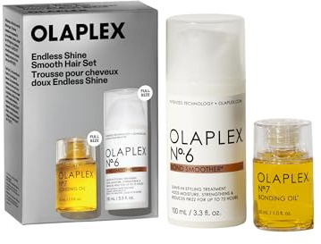 Olaplex Endless Shine Smooth Hair Gift Set: Limited Edition Set with No. 7 Bonding Oil & No. 6 Bond Smoother | Instant Shiny, Smoother Hair & Heat Protection | For Coily, Curly, Straight, & Wavy