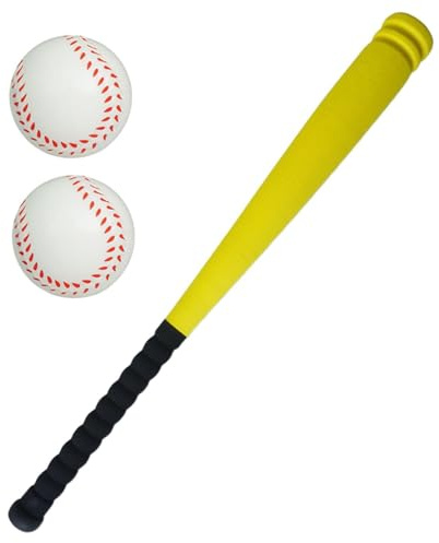 KIXZSAZ Jeu de Baseball sécurisé pour Tout-Petits, idéal pour Les activités et Les Jeux d'enfants (, 64 cm), Jaune, 64 cm