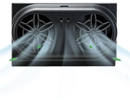 Ventilador De Coche - 5000 RPM Extractor Solar Aire, Radiador Vehículo USB Ventana, Ventilación | Enfriador Automático Para Camiones Conducción Verano Viajes Carretera Camping
