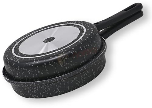 NAMAI - Padella Per Frittata 20 CM, Materiale Alluminio, Adatto In Lavastoviglie, Manico Removibile, Girafrittata Antiaderente, No Induzione, Made In Italy