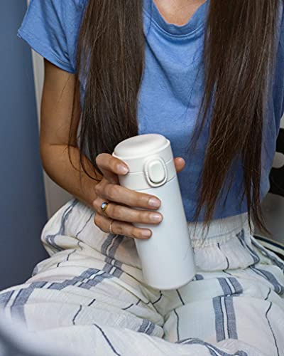 BOHORIA® Coffeeholic Grande (450ml) Thermobecher Kaffeebecher to Go | Perfekt als Coffee to Go Becher, Isolierbecher für Schule, Uni oder Sport | Travel Mug (Ivory)