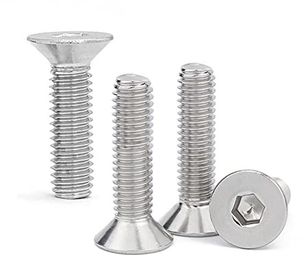 40 Stück M6*20mm Senkkopfschrauben mit Innensechskant Vollgewinde Senkkopfschrauben Edelstahl Innensechskantschraube mit Flachem Kopf Senkschrauben Edelstahl Flachkopfschrauben Senkschraube