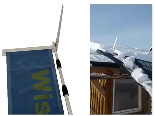 Schneeräumer Dach Schneerutsche für große Mengen - Dachräumer für Teleskopstange optional wählbar von 6m bis 16 Meter
