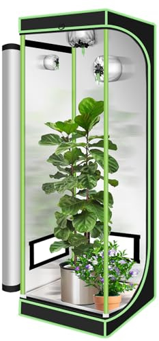 Ansobea Growzelt, 60x60x180cm Grow Box, 600D Oxford Grow Tent, Lichtdicht und Wasserdicht Growschrank, Luftig Gewächshaus Growroom für Homegrowing, Indoor-Anbau