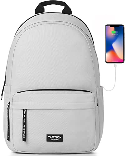 YAMTION Schulrucksack Teenager Jungen & Mädchen für 17.3 Zoll,Laptop Rucksack Damen Schulranzen Frauen Rucksack Herren Stadtrucksack für Universität Reisen Freizeit