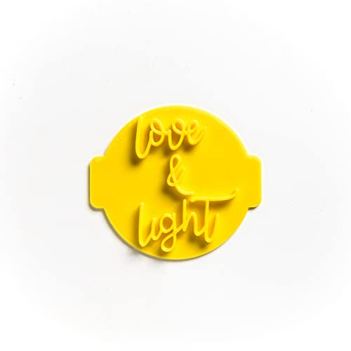 The Cookie Cutter Hub Love & Light Stempel für Cupcakes, Fondant, Zuckerguss, Ton, Kuchen, Backen, Dekoration