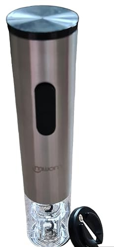 MWOM Electric Wine Bottle Openers Set, Battery Operated Wine Opener Kit, Cordless Automatic Corkscrew Combo with Attached Foil Cutter, Made from high Grade Stainless Steel.