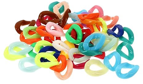 NUOBESTY 150stücke Acrylschnalle Diy-schnallen Telefonkettenschnallen Handarbeitswerkzeug Verbindungsring Kabel Kette Herstellung Anschlüsse