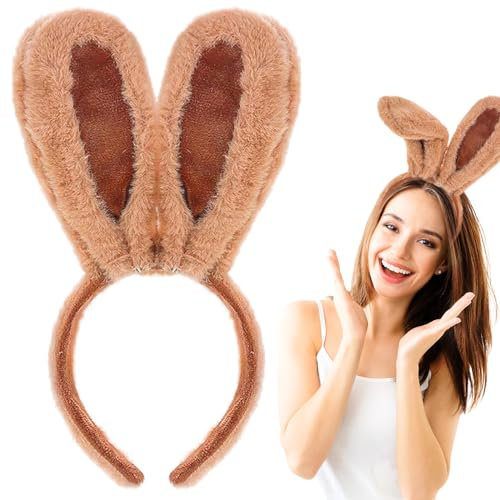 Funmo Diadema con Orejas de Conejo Diadema con Orejas de Conejo Diadema con Orejas de Conejo de Felpa Diademas para el Cabello Diadema de Conejito de Pascua Fiesta de Disfraces Niños Adultos Cosplay