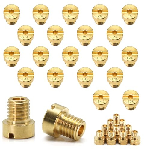 INNAL Kit Getti Carburatore Ugelli per Carburatore Getti Carburatore Principale Ugello Carburatore Dimensione 55 60 65 70 75 80 85 90 95 100 105 110 115 120 125 130 135 140 45 150 per Scooter Moto