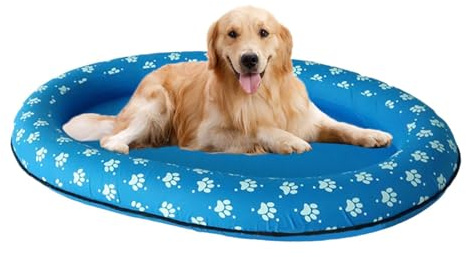 Galleggiante per piscina per cani – Letto galleggiante gonfiabile cane, galleggiante estivo morbido cane, galleggiante gonfiabile cane, galleggiante per piscina cane, facile installazione