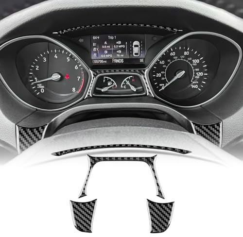 For Ford Focus RS ST SE Ecoboost Accessory Speedometer Frame Cover Black | KUNGKIC Carbon Fibre Interior Trim Self-adhesive Decal Auto Parts RHD