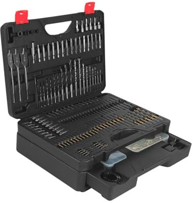 Fonowx 398 pezzi set di punte per trapano cacciavite trapano e kit di accessori per muratura