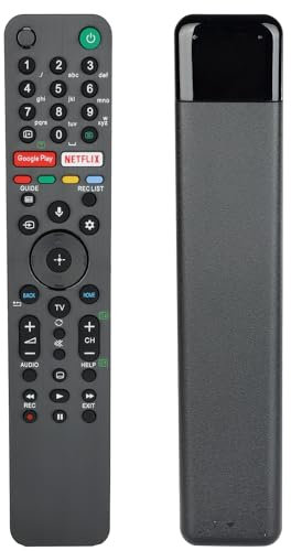RMF-TX500E Télécommande vocale compatible avec Sony 4K HD OLED TV KD-55AG9 KD-65AG9 KD-98ZG9 KD-77AG9 Contrôleur de rechange avec boutons Netflix Google Play