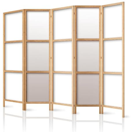 framed concept Biombo biombo de madera, 225 x 172 cm, 5 piezas, una cara, estilo oriental