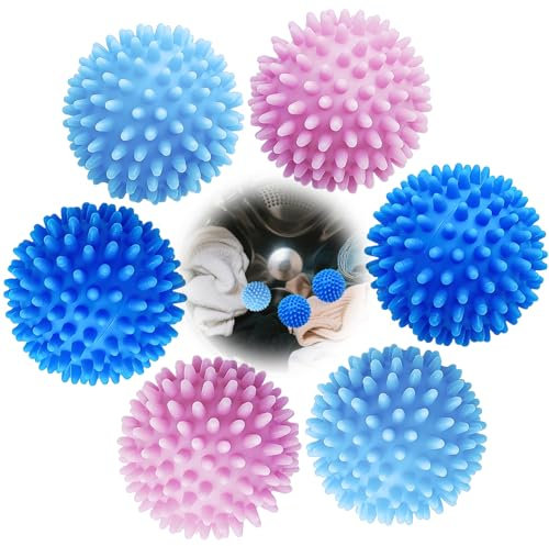 6 Stück Trocknerbälle,Trocknerbälle Für Wäschetrockner,Wäschebälle,Trocknerball,Dryer Balls,Waschball Für Waschmaschine,Wiederverwendbare Dryer Balls,Für Trockner Und Wäschetrockner