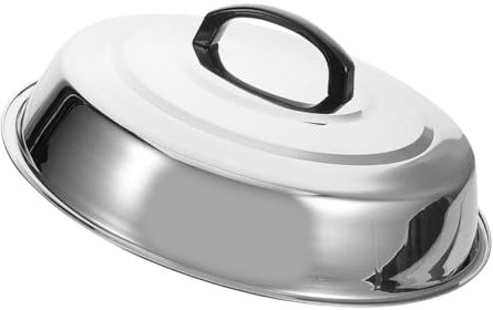 Toddmomy per Alimenti in Inossidabile a Cupola per Bistecche da BBQ Copertura Anti-Schizzi per Ristoranti Dimensioni Compatte e Maniglia Ergonomica