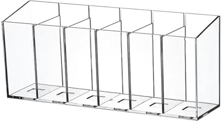 WNXGNHO Personalizzabile 6 Sezione Trasparente Contenitore Divisori Regolabili Bevande Packet Storage Organizzatori Cucina Controsoffitto Scomparto Regolabile Organizzatori Acrilici