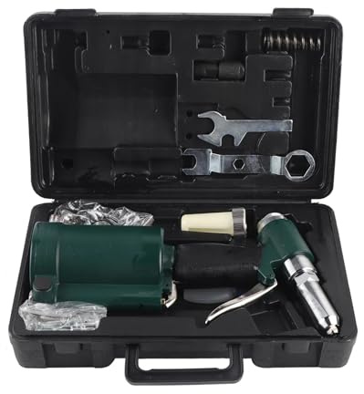 Pinza crimpatrice idraulica, Kit rivettatrice pneumatica con pistola for rivetti idraulici ad aria compressa da 2,4-4,8 mm for lavori di carrozzeria, veicoli ricreativi, motoslitte