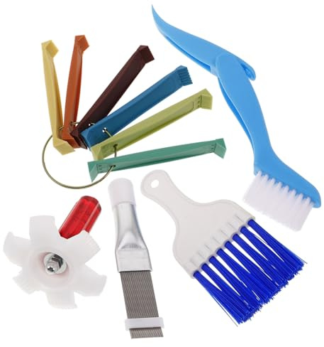 FUNOMOCYA Stainless Steel Air Conditioner Fin Cleaner Kit Radiator Brush Evaporator Coil Cleaning Tool Portable for Ac Condenser Maintenance