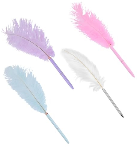 Maxtonser Federstifte, schwarze Tinte, Kugelschreiber, Schreibstift, Hochzeit, Signierstift, Schreibwaren-Stift für Studenten, 4 Stück