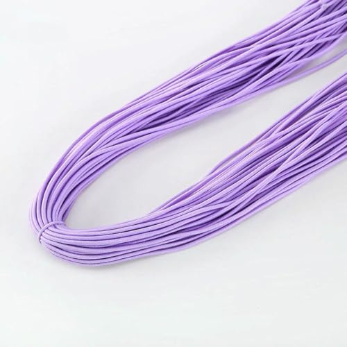 Banda elástica redonda de poliéster de 2 mm de colores, de 5/10 m, con núcleo de goma envuelto, cuerda elástica de alta elasticidad, accesorio de costura DIY, 07, 2 mm, 5 m