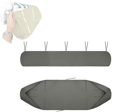 Markisenschutzhülle für Markisen,Schutzhaube für Markise Wasserdicht Markisenabdeckung Abdeckung für Einziehbare Markisen mit Bändern für Gartenmöbel im Freien(Gray,3m)