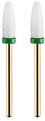 JCMASTER® Premium Nagelfräser Aufsätze Keramik, 2.35mm Bits Grob Kegel Gelnägel Acryl Maniküre, Pediküre, Hornhaut Nagelmodellagen Profi Schleifkörper Inkl Halterung